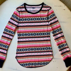Old Navy Fair Isle Long-Sleeve Thermal Shirt - Sz Medium